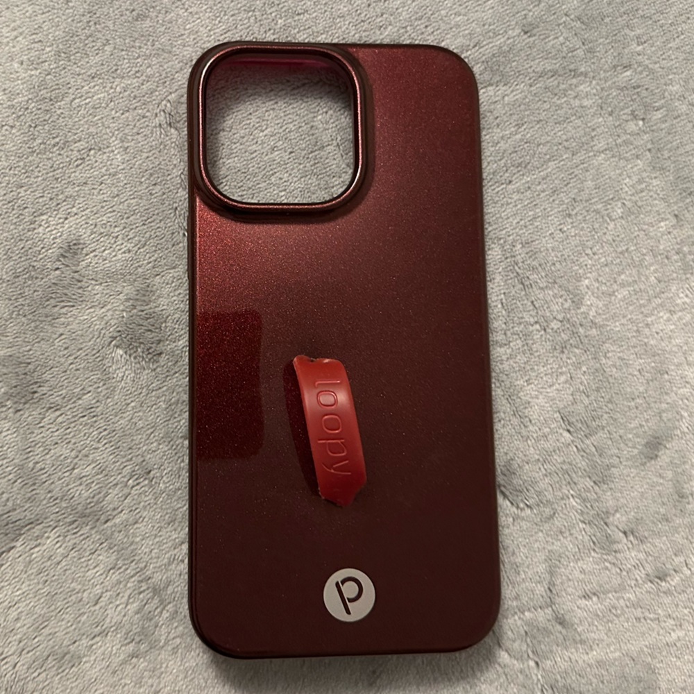 Loopy Maroon Shimmer iPhone 14 Pro Max Case